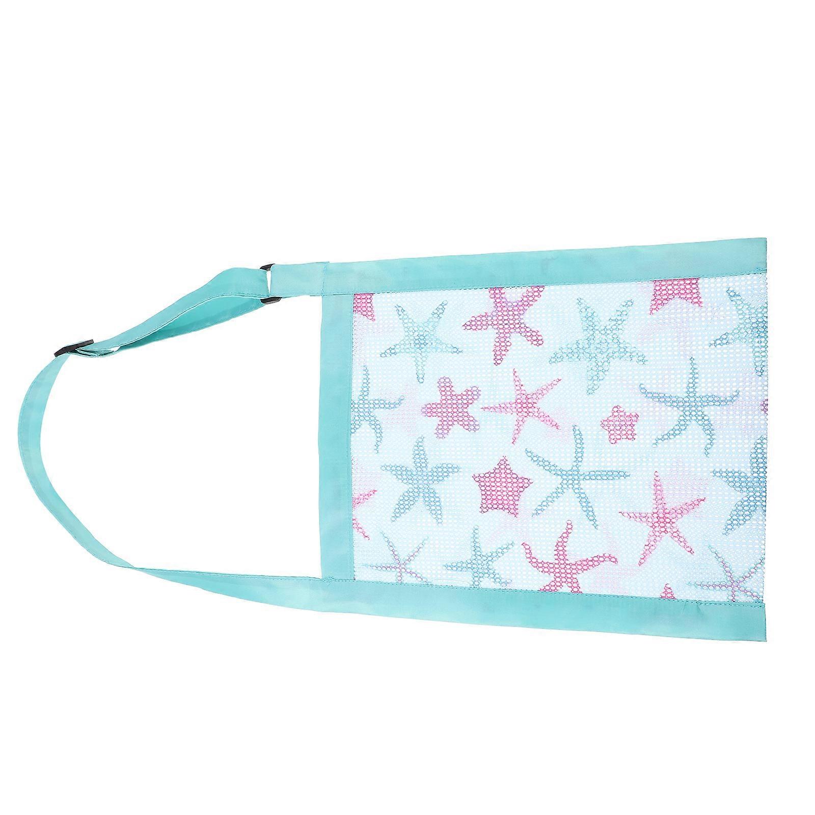 Lightweight Printed Mesh Beach Bag with Shell Collection Pouch for Boys, Breathable Storage for Seashells, Ideal for Beach, Swimming and Outdoor