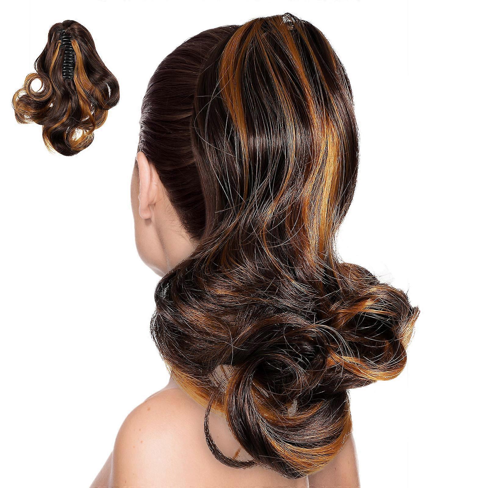 Wavy Claw Clip Ponytail Extension Curly Synthetic Hairpiece for Women – Long Clip In Hair Extension with Easy Application for Lasting Volume and Style