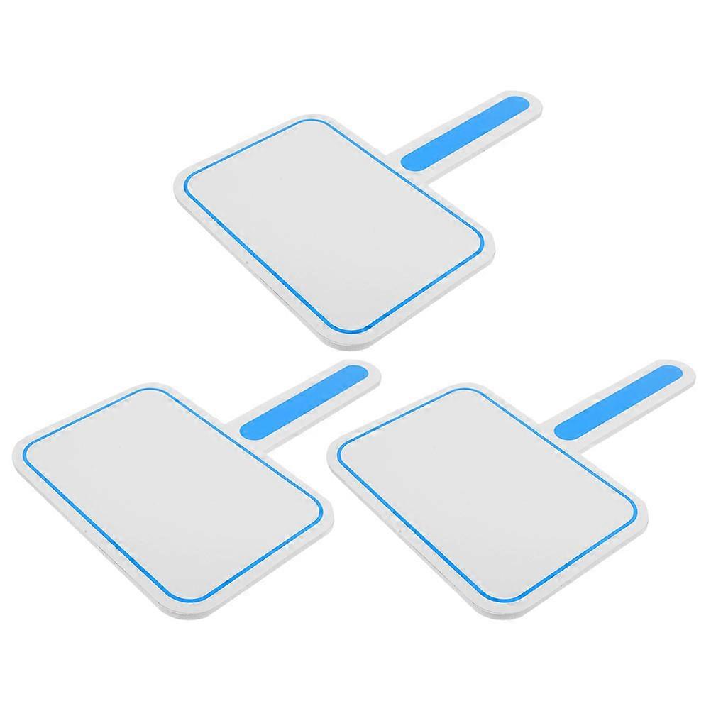 Blue Handheld Dry Erase Paddle Whiteboard for DIY Use Practical and Foams 3Pcs Single Side