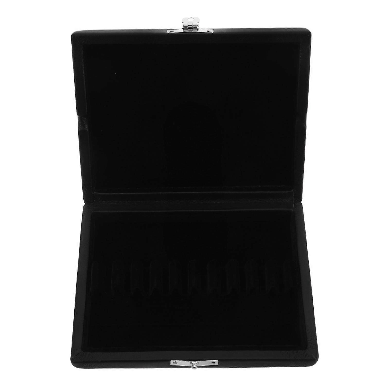 Musical Instrument Accessories Oboe Reed Case Rectangular Simple Design Solid Wood Pu For Rehearsal Performance 1Pcs