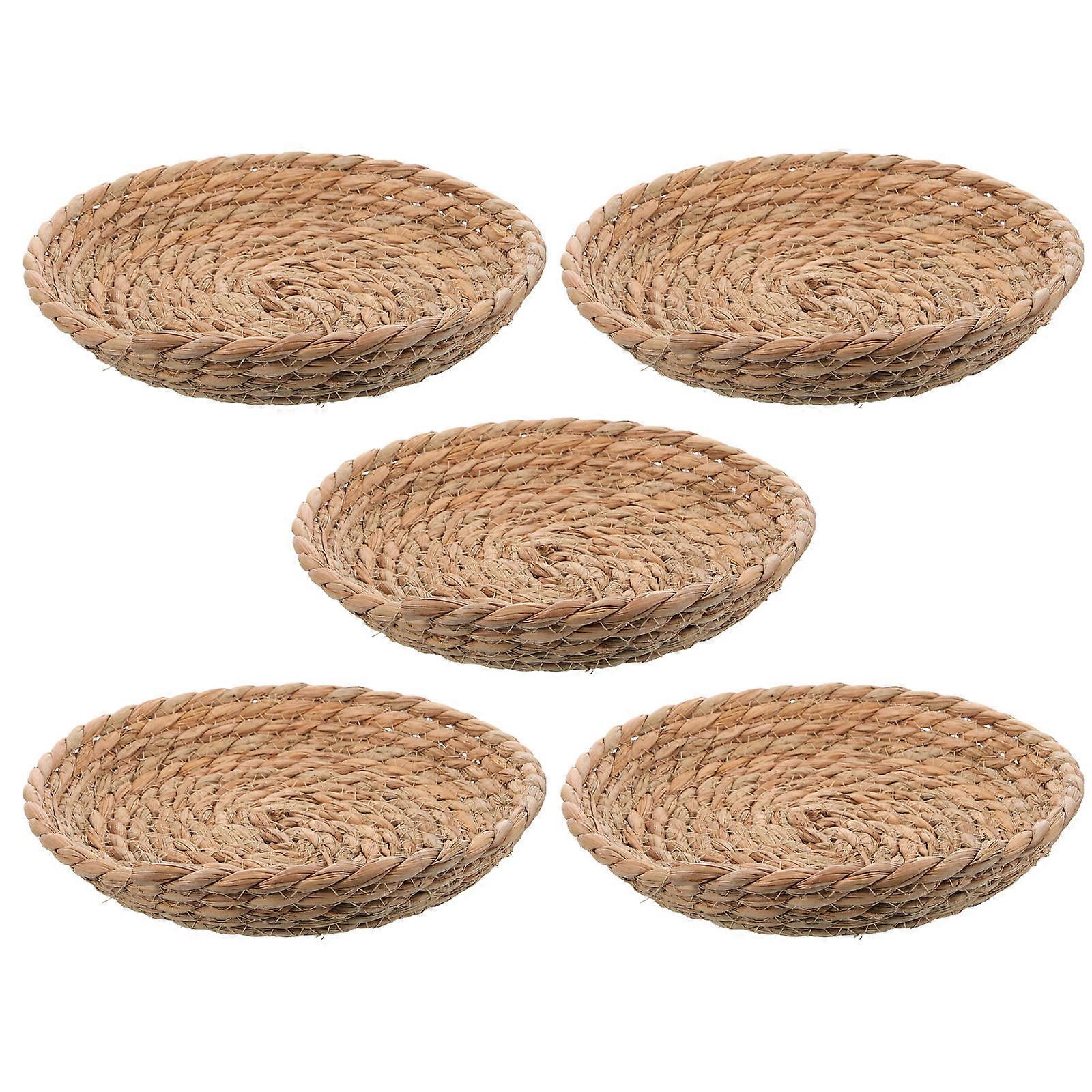Woven Straw Bird Nest Decoration for Birds Use Light Brown Easy to Maintain and Clean Safe for Pets 5 Pcs