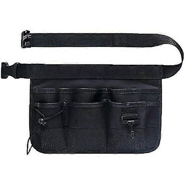 Oxford Cloth Tool Belt, Tool Bag/Pockets with Multiple Compartments, Adjustable Belt, Black, 34 * 23cm