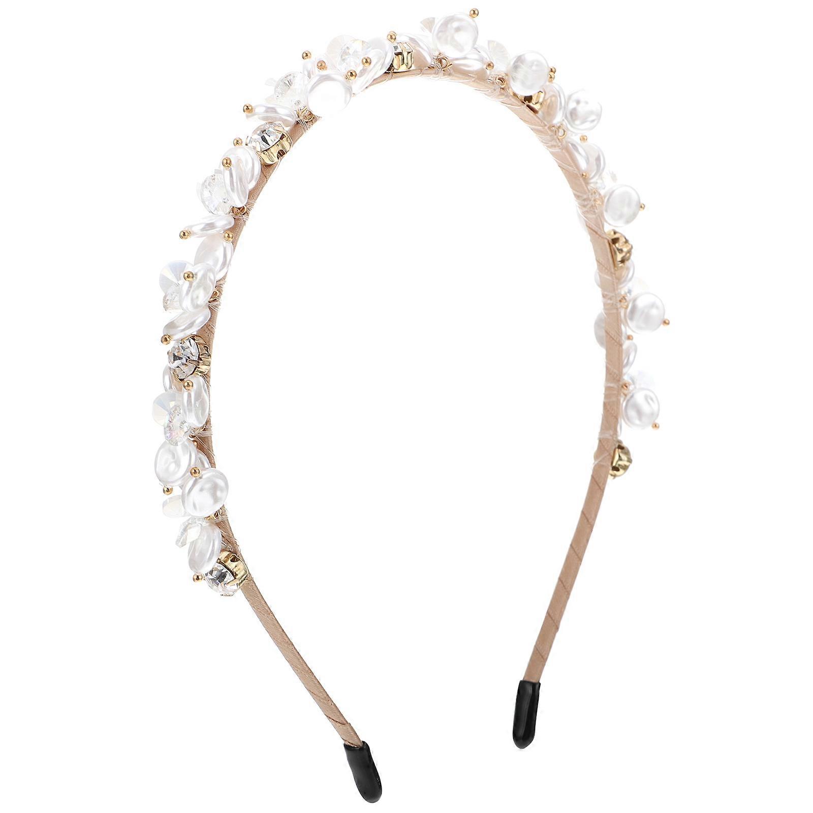 White Resin Flower Headband for Women Lightweight and Elegant Fits Most Hair Styles