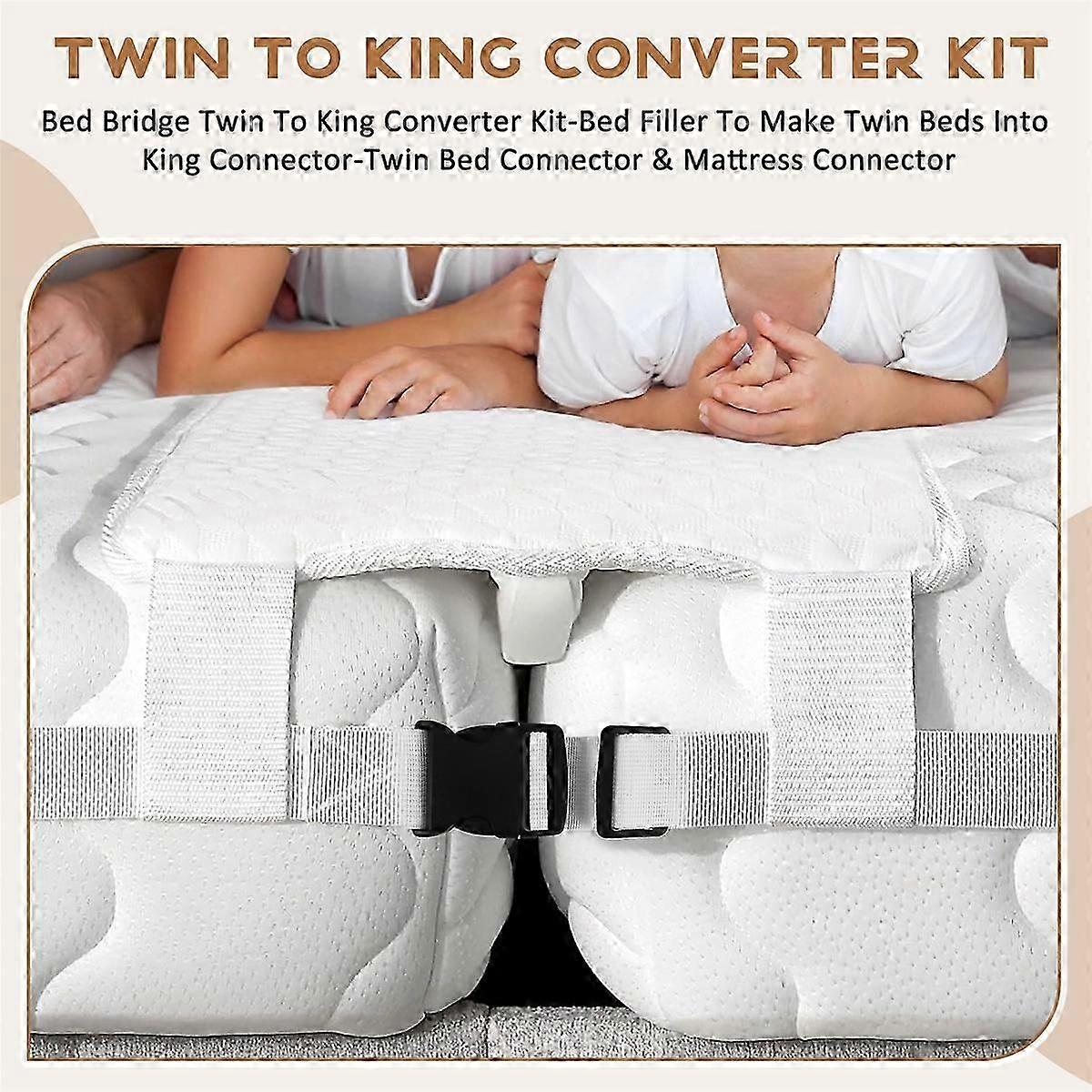 Bed Bridge Twin To Converter Kit-Bed Filler To Make Twin Beds Into Connector-Twin Bed Connector & Ma