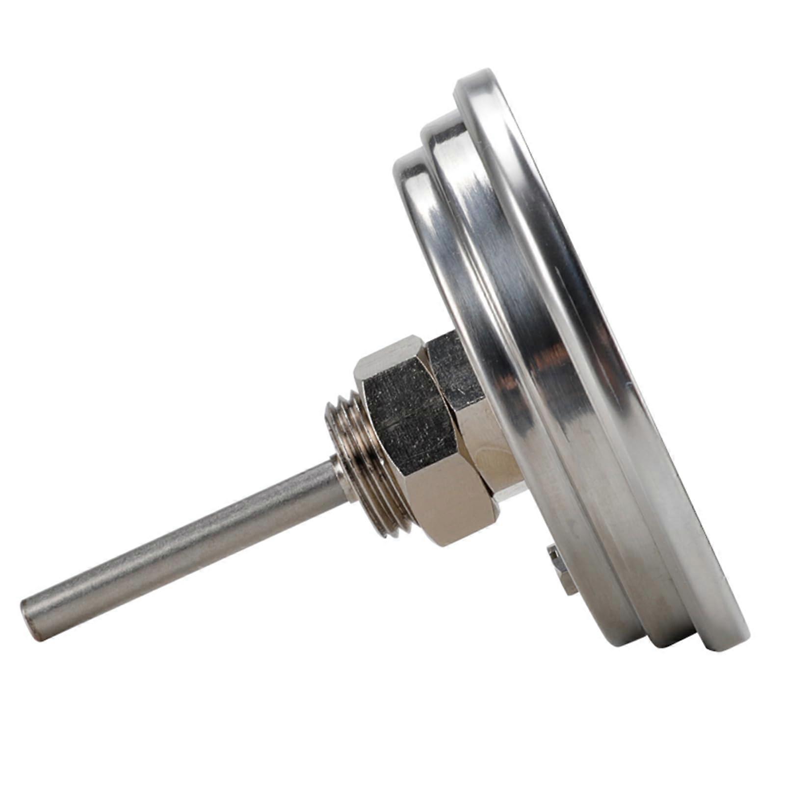 Oven Thermometer Stainless Steel 1/2NPT Thread Round Dial Temperature Gauge for Food Meat Baking Temperature Display Ref: 7090