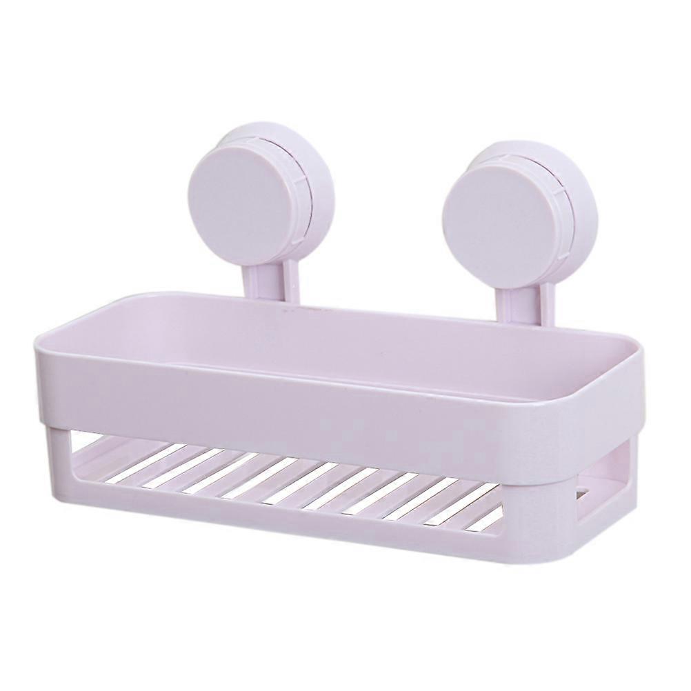 Blue Suction Cup Shelf for Bathroom Kitchen with Double Sucker Design ABS Material 26*10.5*14.5cm