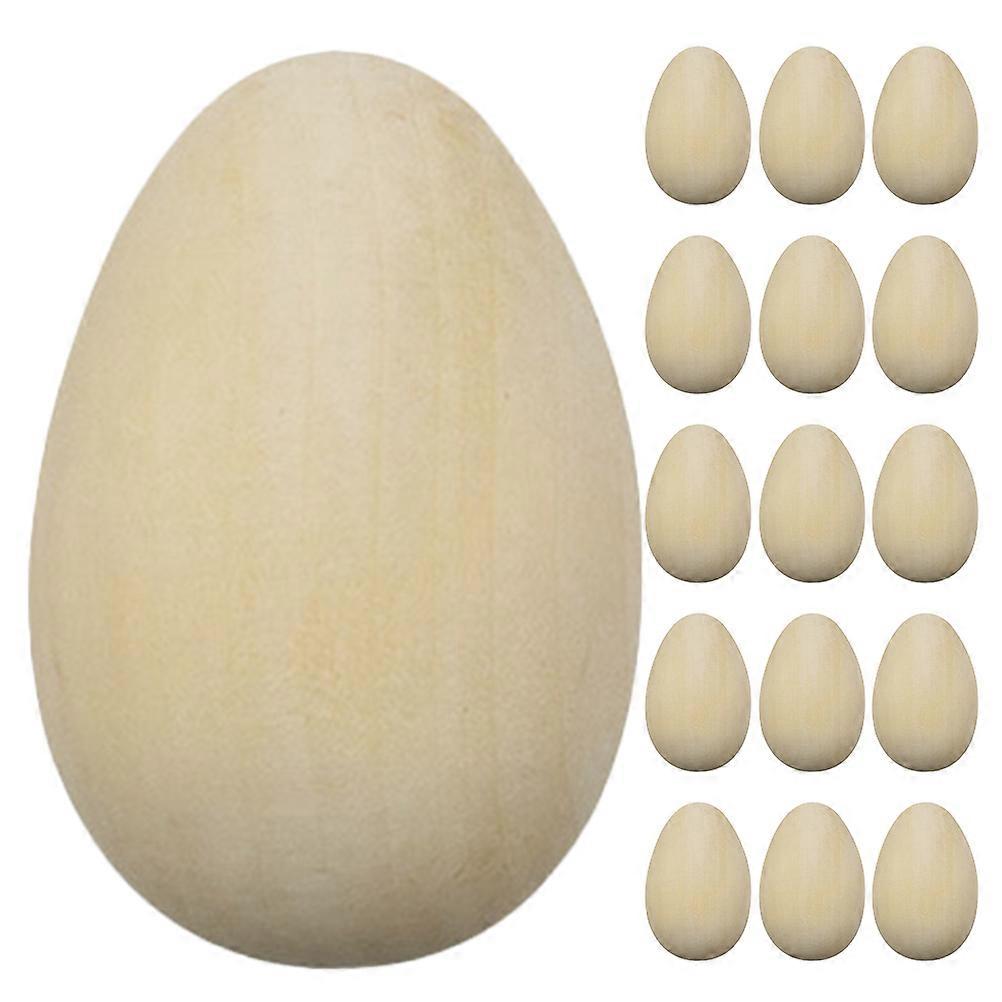 Realistic Wooden Eggs for Crafts with Smooth Finish Light Yellow 50pcs Ideal for DIY Projects and Easter Decorations