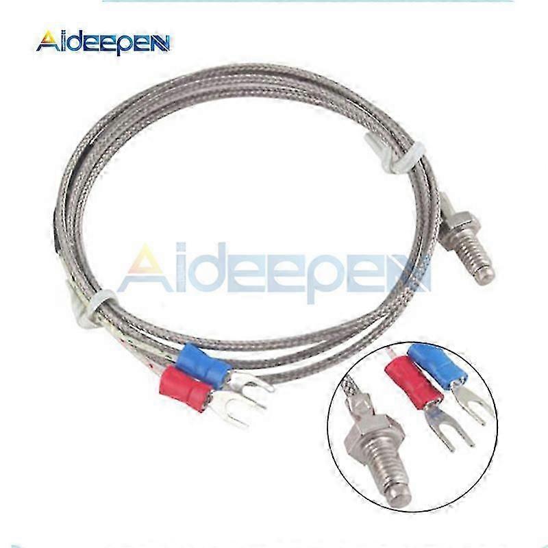 K Type Thermocouple Cable M6 Screw Temperature Sensor Probe 0-800 C For Industrial Temperature Controller