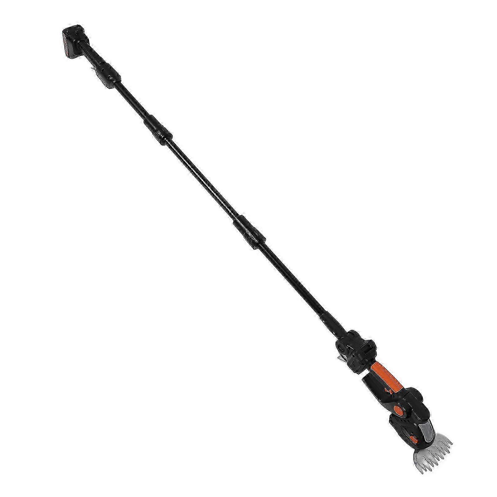 Handheld Cordless 2-in-1 Hedge Trimmer & Grass Shear with Extension Pole Up to 1.8m - Powerful Cutting Tool (18500r/min) EU Plug 110-240V