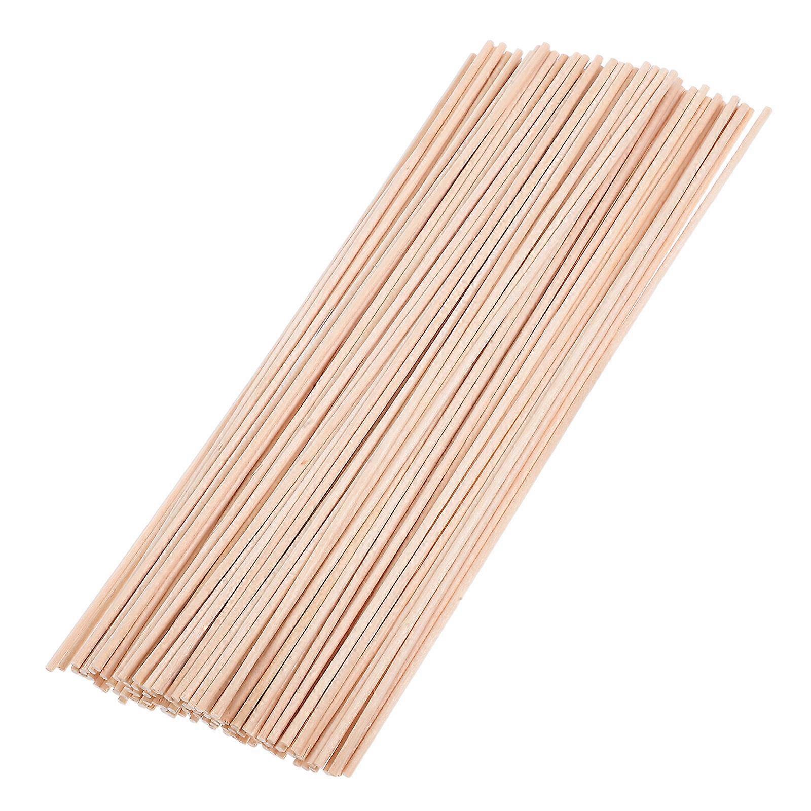 100pcs Natural Wood Craft Dowel Rods for DIY Arts, Crafts, Party Props & Creative Projects