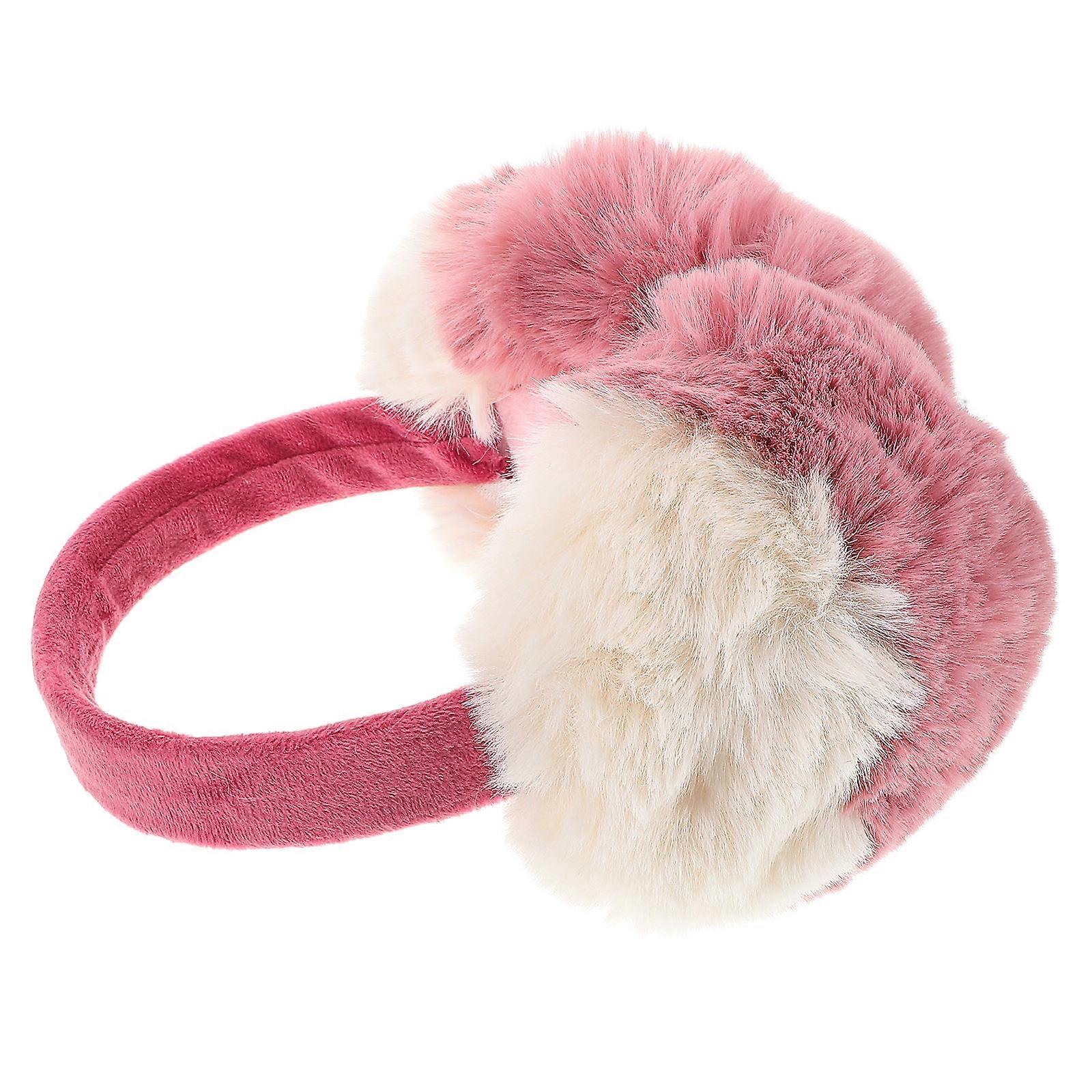 Fuzzy Ear Warmer Headband for Outdoor Winter Use with Elastic Fit and Faux Wool Material Assorted Color