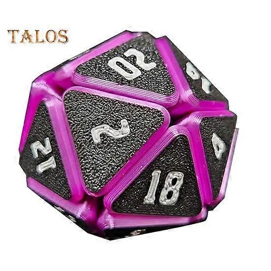 Squishable D20 Fidget Dice Portable Travel 3D Printed Dice Sensory Toy Multi-sides Gaming Dice Prop Adults Family Night Party Board Game Prop