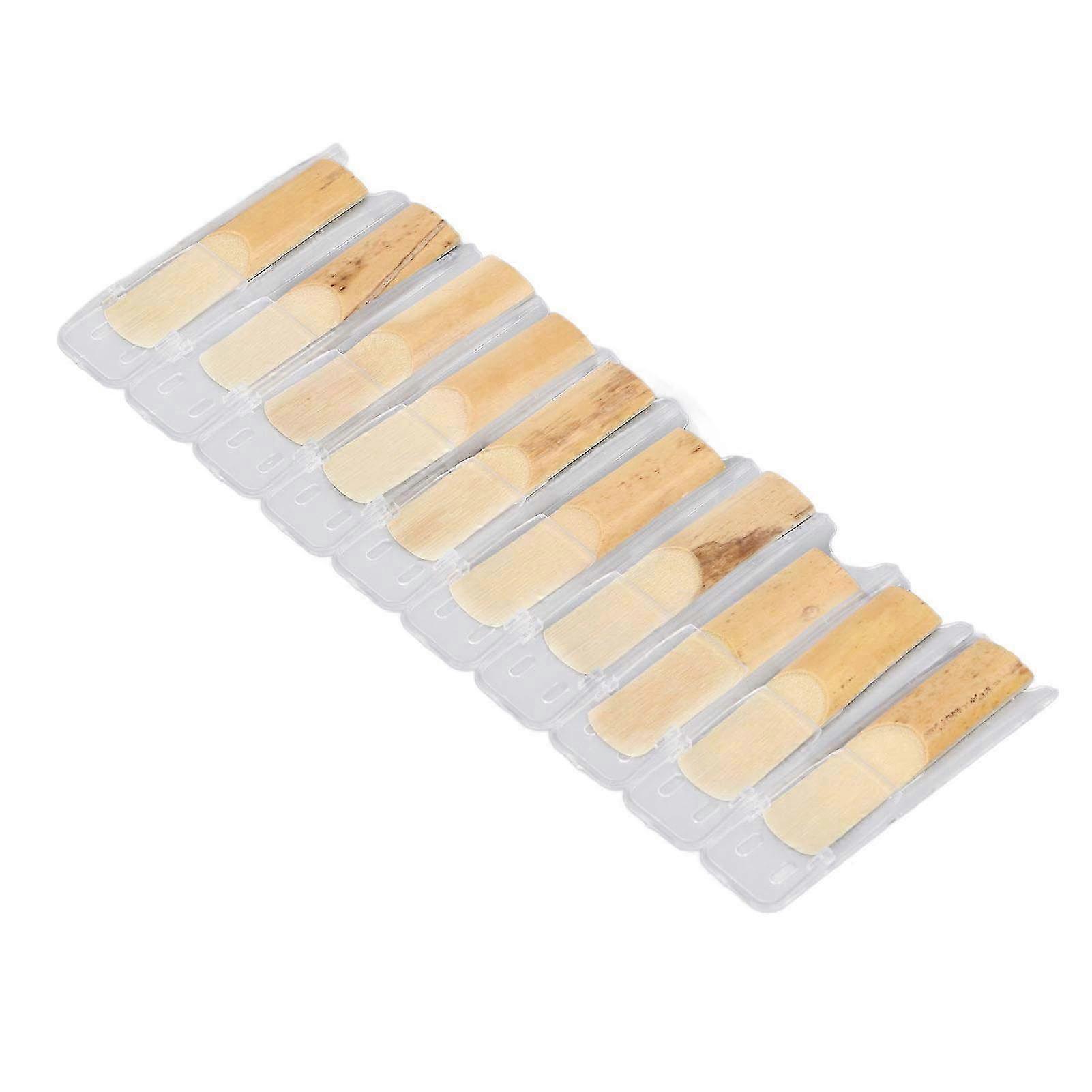 10 Pcs Bb Clarinet Reeds Strength 2.5 - Thinner Tip Replacement Reeds for Beginners & Professionals - High-Quality Clarinet Supplies