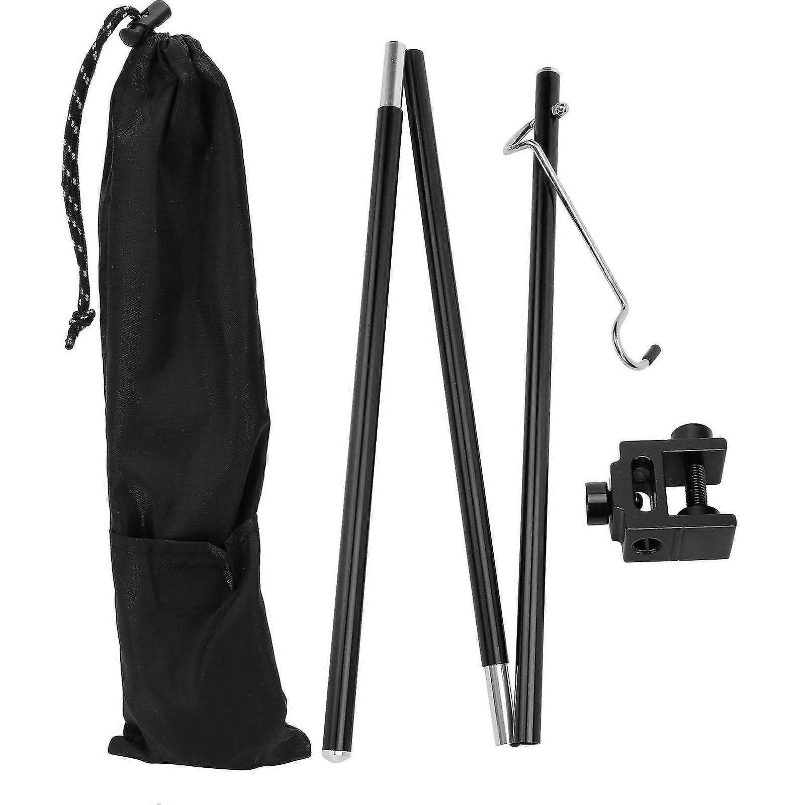 Portable Foldable Light Pole & Lamp Bracket for Outdoor Camping - Aluminum Alloy Stand for Easy Setup & Enhanced Illumination
