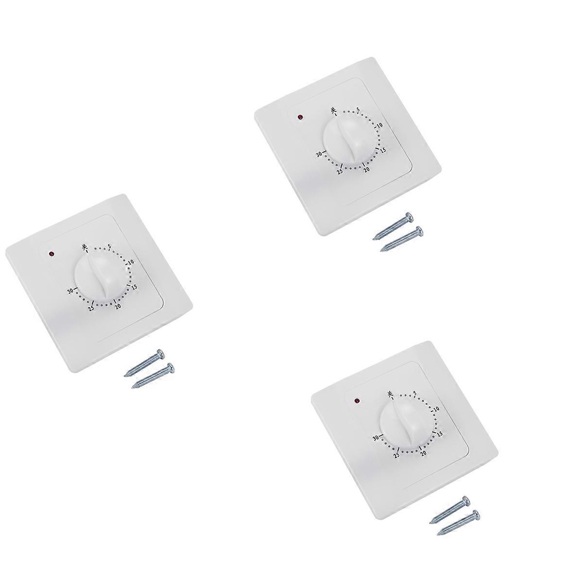 3X Ac 220V 10A 30Min Countdown Timer Switch Electric Digital Time Plug Control Switch Timer Socket K