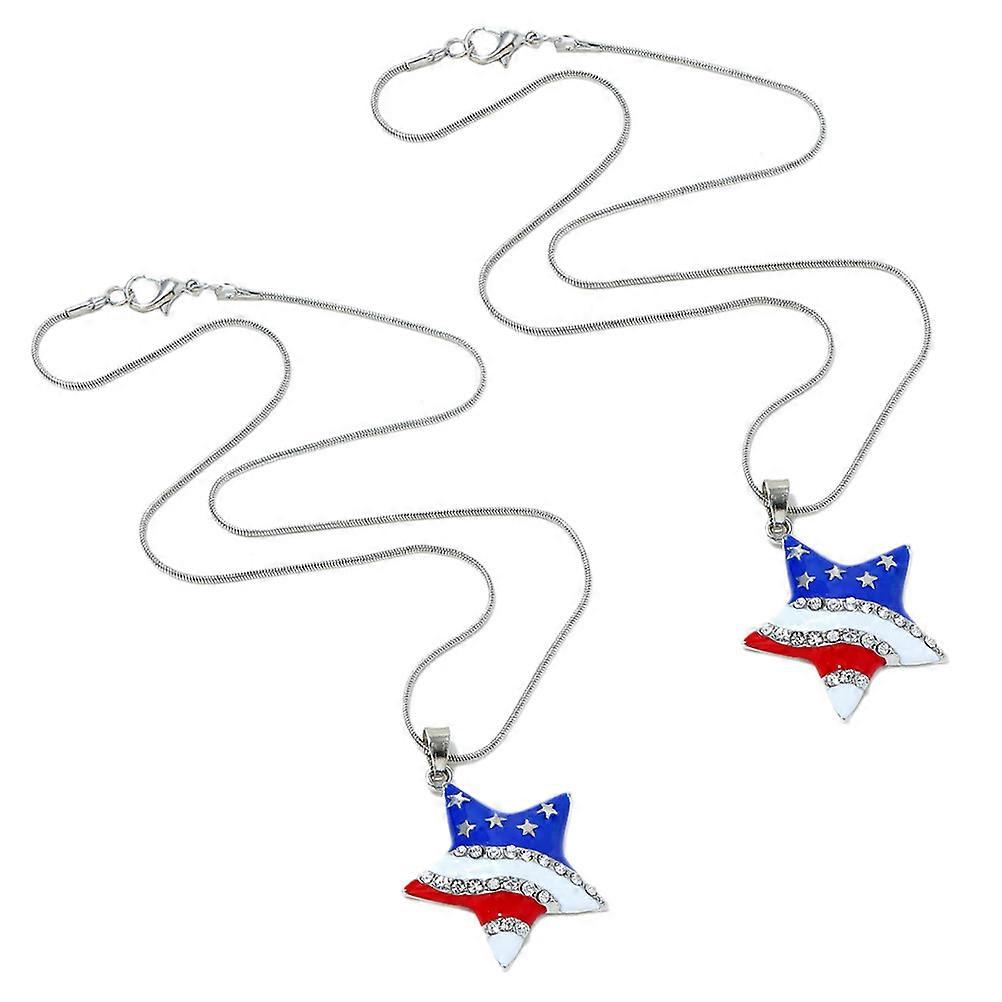 Independence Day Necklace with Distinctive Pentagram Pattern