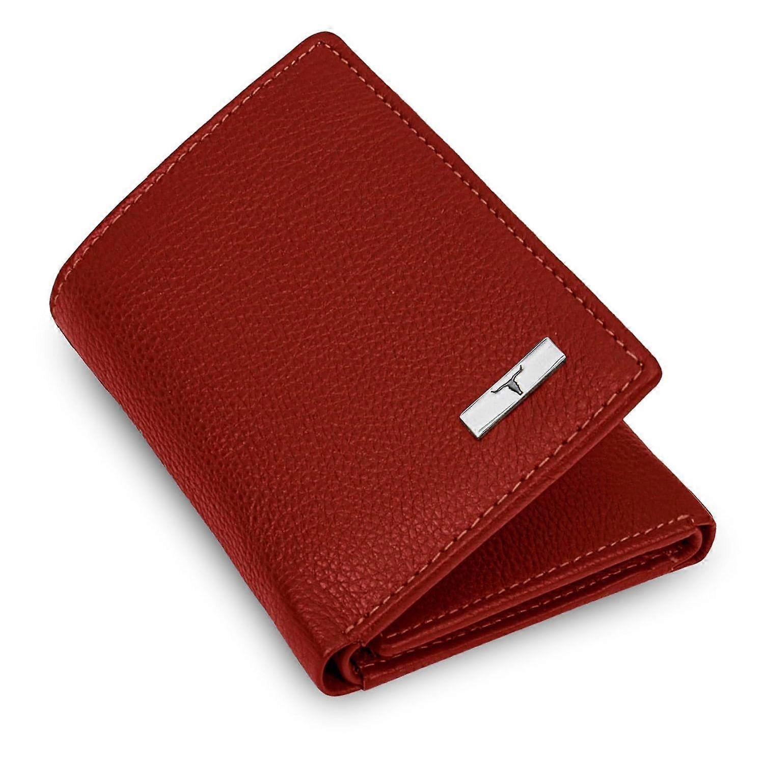 Travis Red Leather Wallet for Men