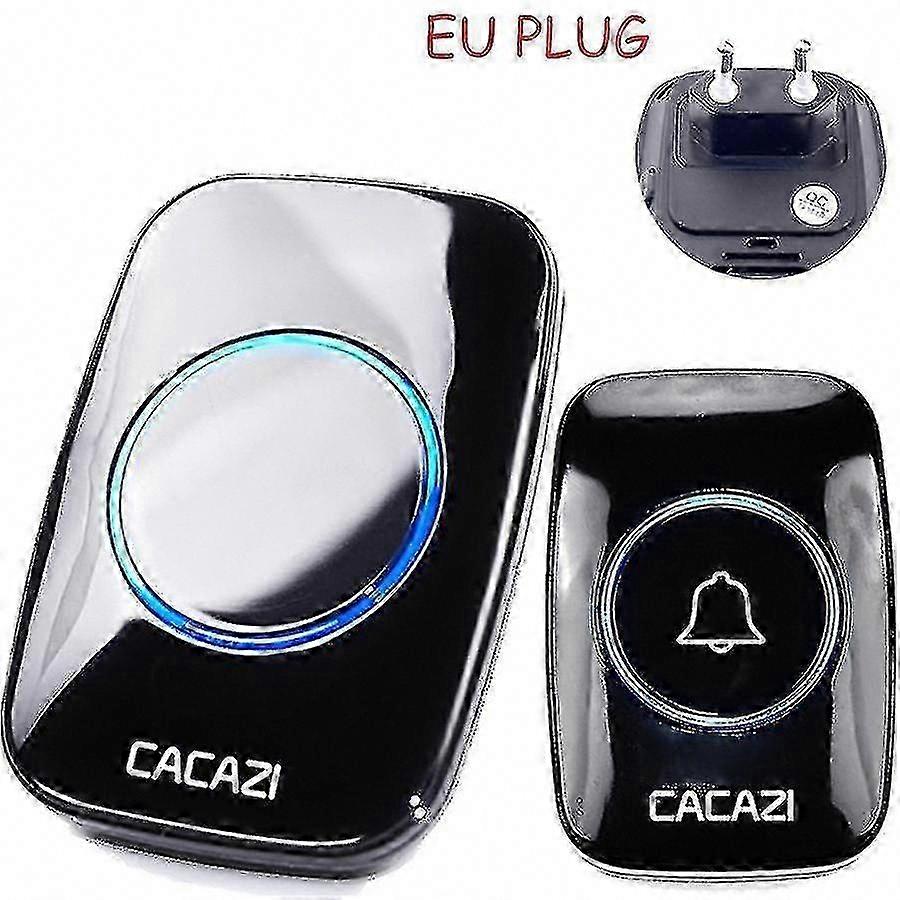 Wireless Doorbell Waterproof 300m Range EU Plug Smart Door Chime Battery Operated