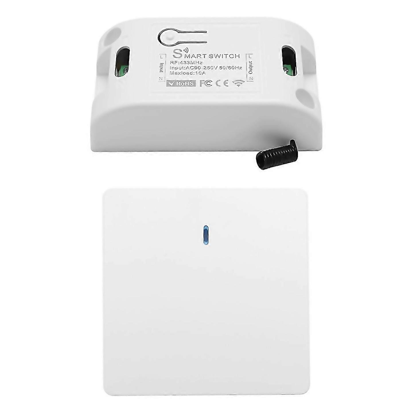 Wireless Smart Light Switch Rf 433mhz Lighting Control Intelligent Switch Ac 90250v 10a Module 1 W