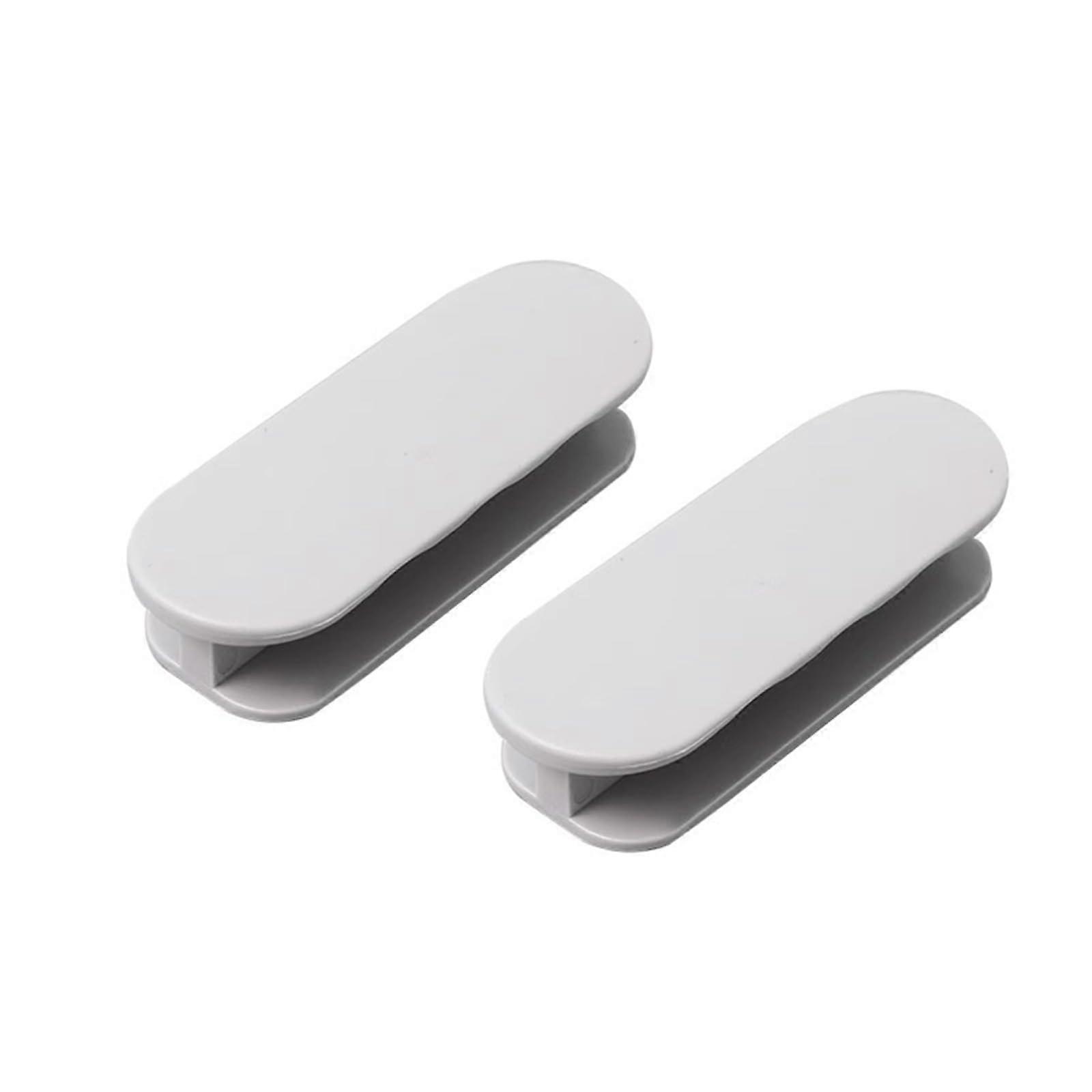 Self-Adhesive Sliding Drawer Pulls - 2-Pack Grey For Cabinets And Wardrobes, Sliding Door Knob Style, Easy Install
