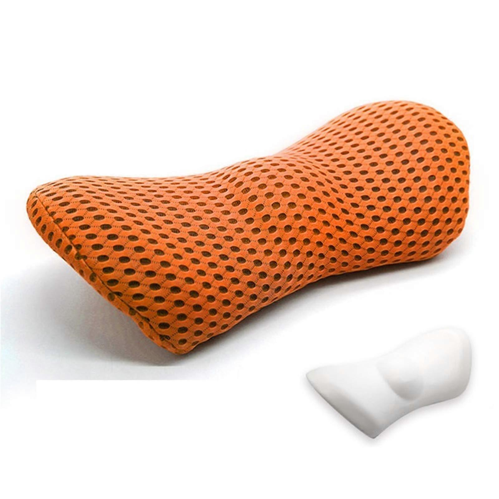 Lumbar Pillow Orthopaedic Back Support Cushion For Bed And Sleep Orange Sciatica Back Pain Relief