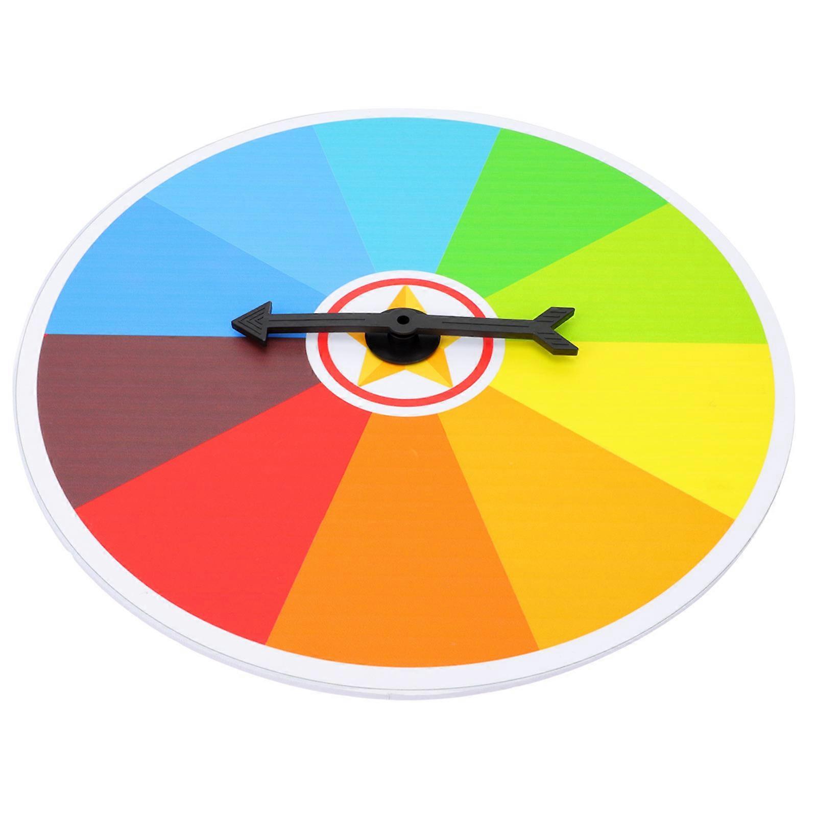 Prize Wheel Game Prop For Kids And Business Users 40x40cm Multi Rotary Prize Drawing 1Pcs