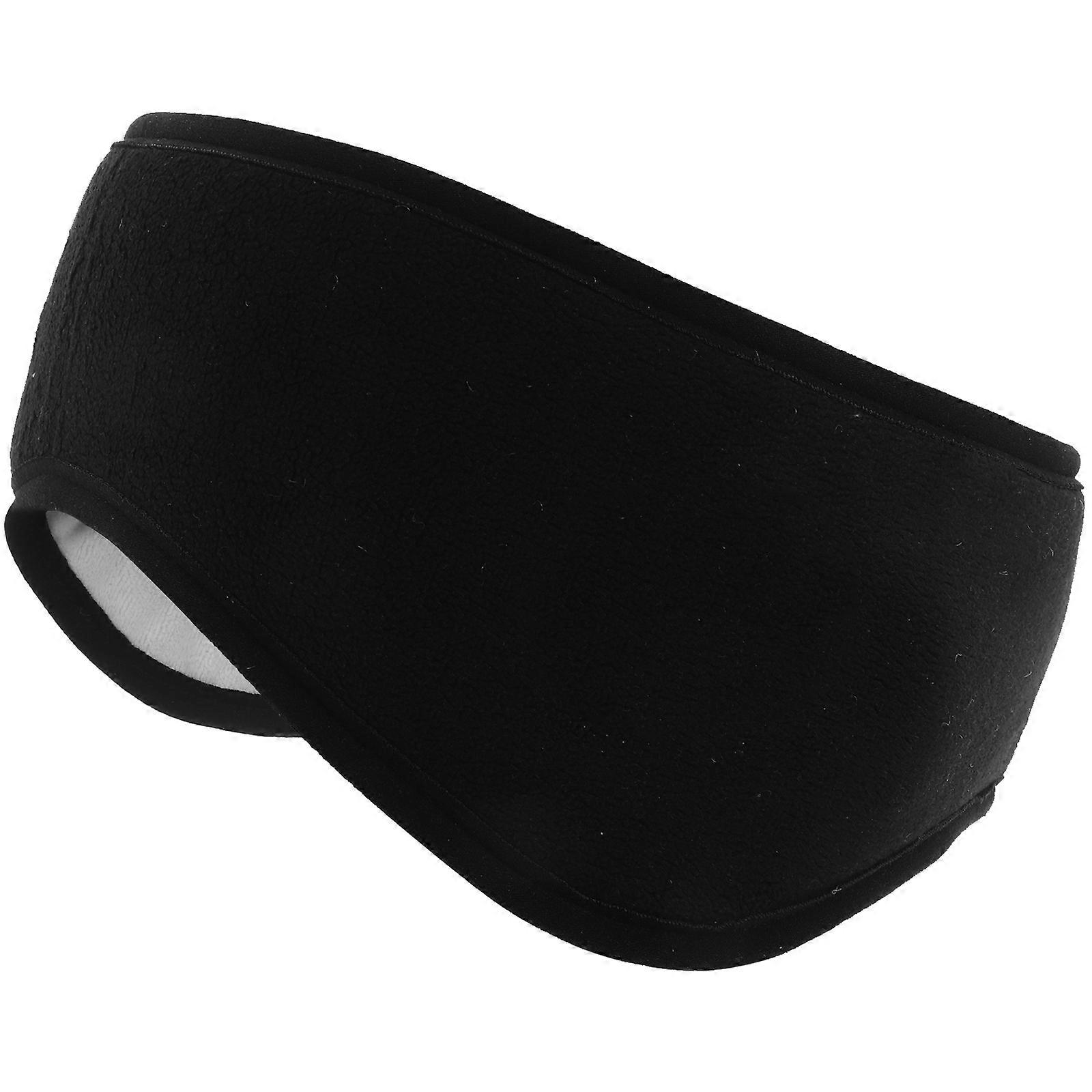 Adjustable Ear Warmers For Sleeping Traveling Napping Noise Blocking Comfortable Cotton Black 1Pcs
