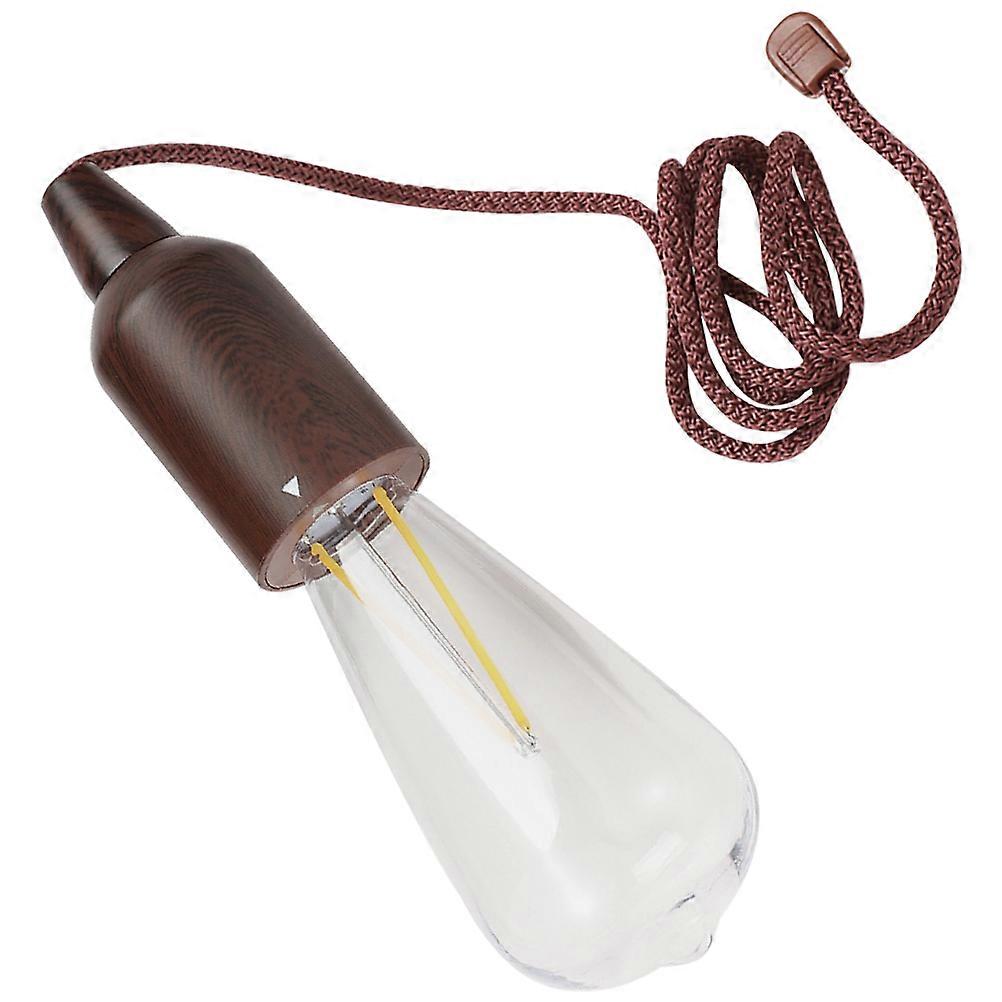 Battery Powered Tent Lamp Portable Rope Hanging Light For Outdoor Camping Activities With Round Bulb Design 1Pack