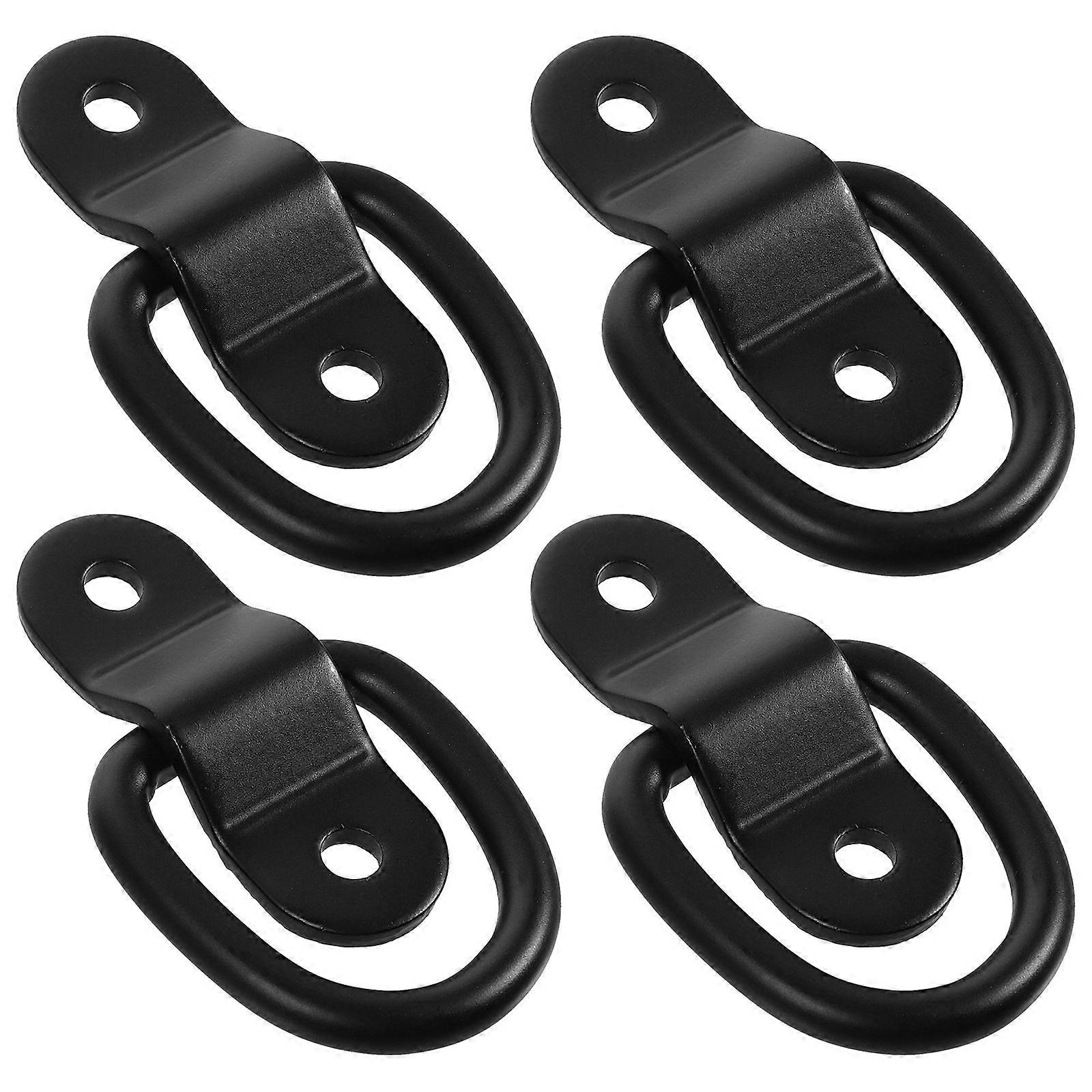 4pcs Heavy Duty D Ring Tie Down Anchors with Screws – Durable Lashing Rings for Trailers, Trucks, and Cargo Securing