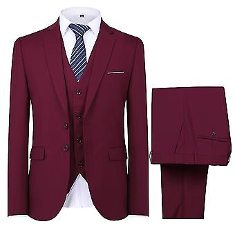 Men´s 3-pieces Formal Suit Blazer Vest Pants
