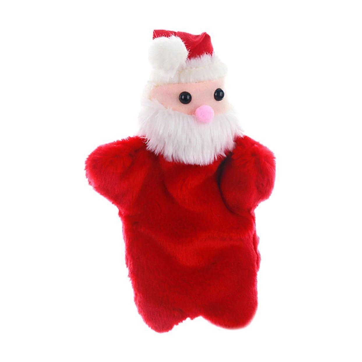Santa Claus Finger Puppet in Super Soft Plush, Cute Cartoon Interactive Learning Toy for Christmas Storytelling and Imaginative Play
