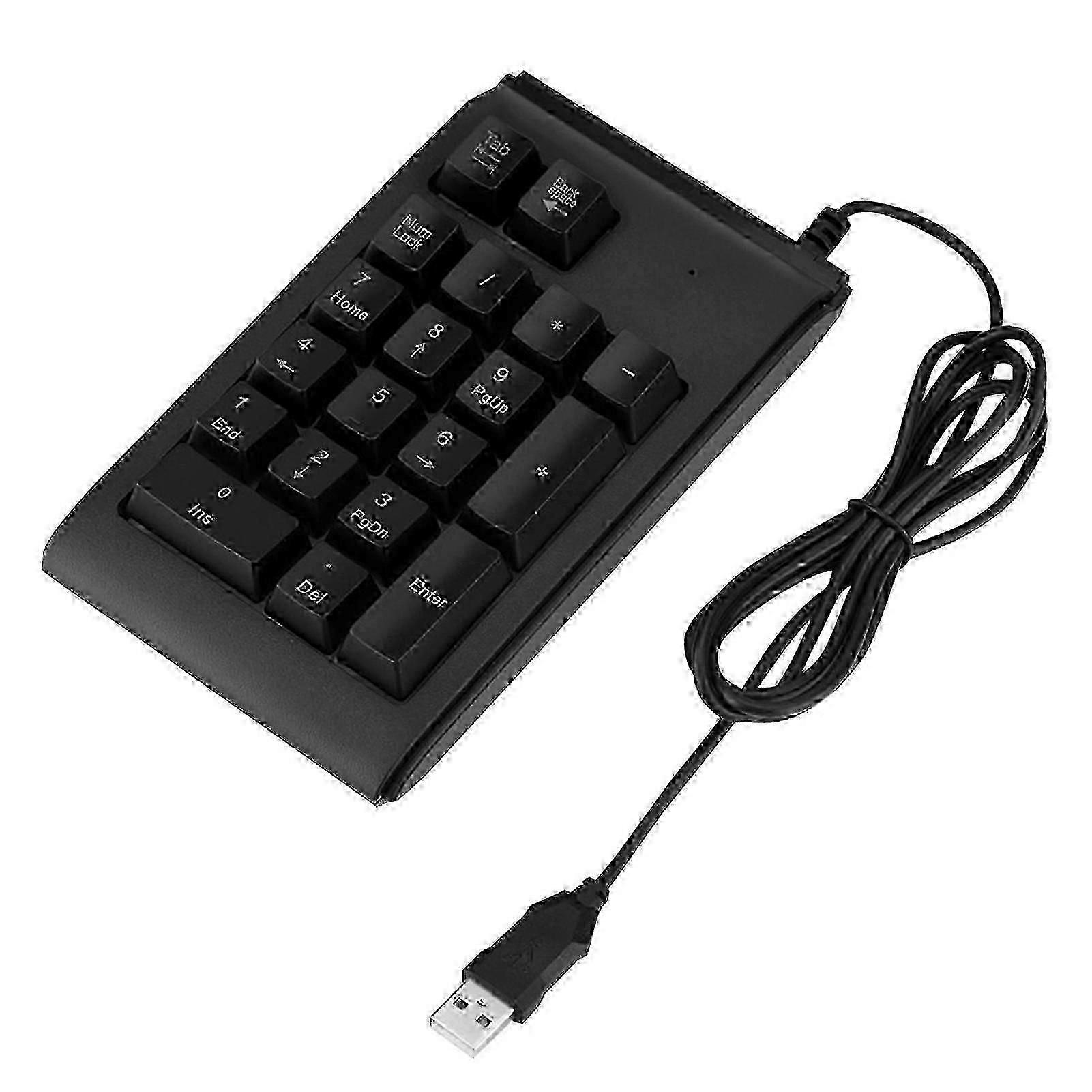 19-key 3-Color USB Numeric Keypad Mechanical Touch Feeling 10 Million Clicks