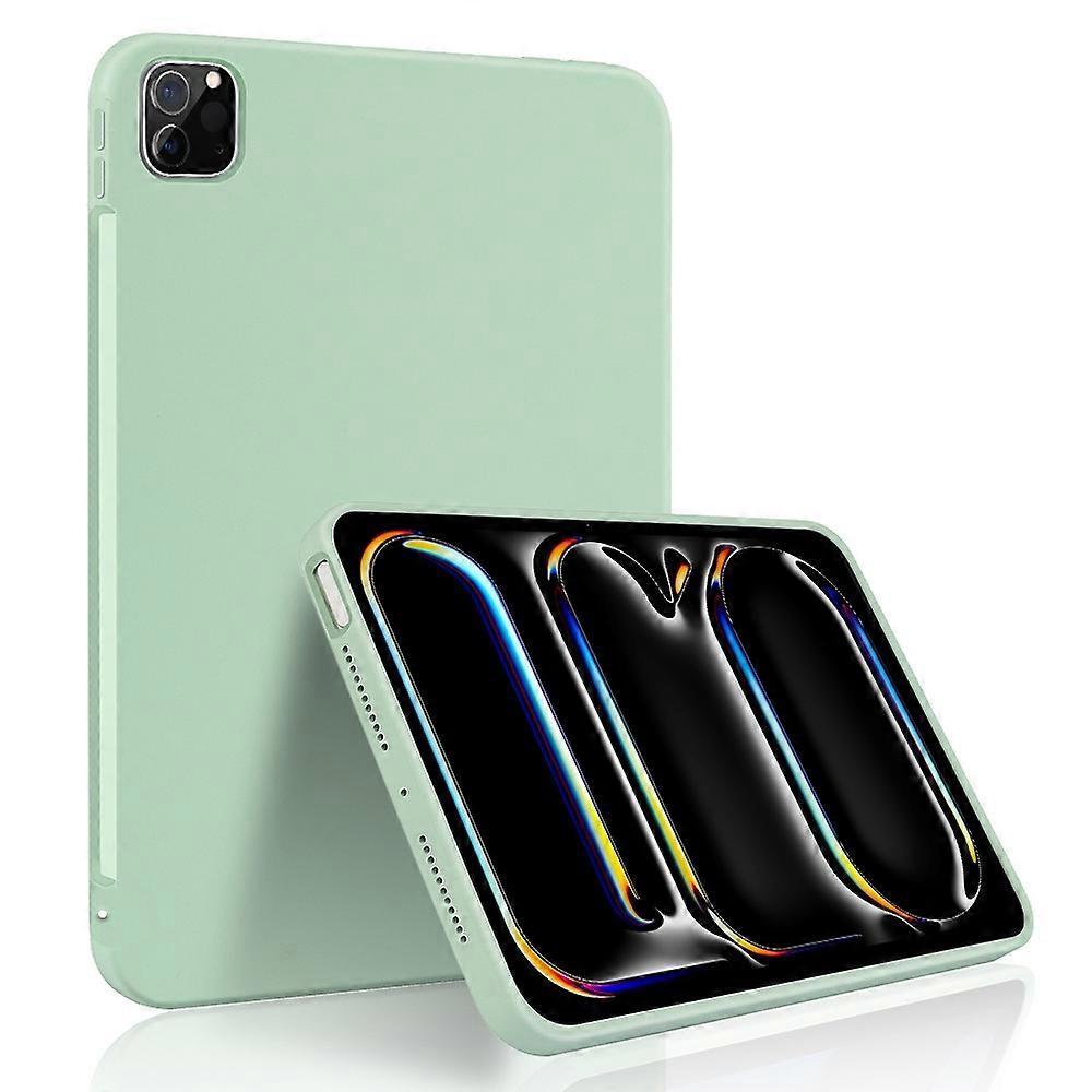 For iPad Pro 13 (2024) Liquid Silicone Case Scratch-Resistant Protective Tablet Shell