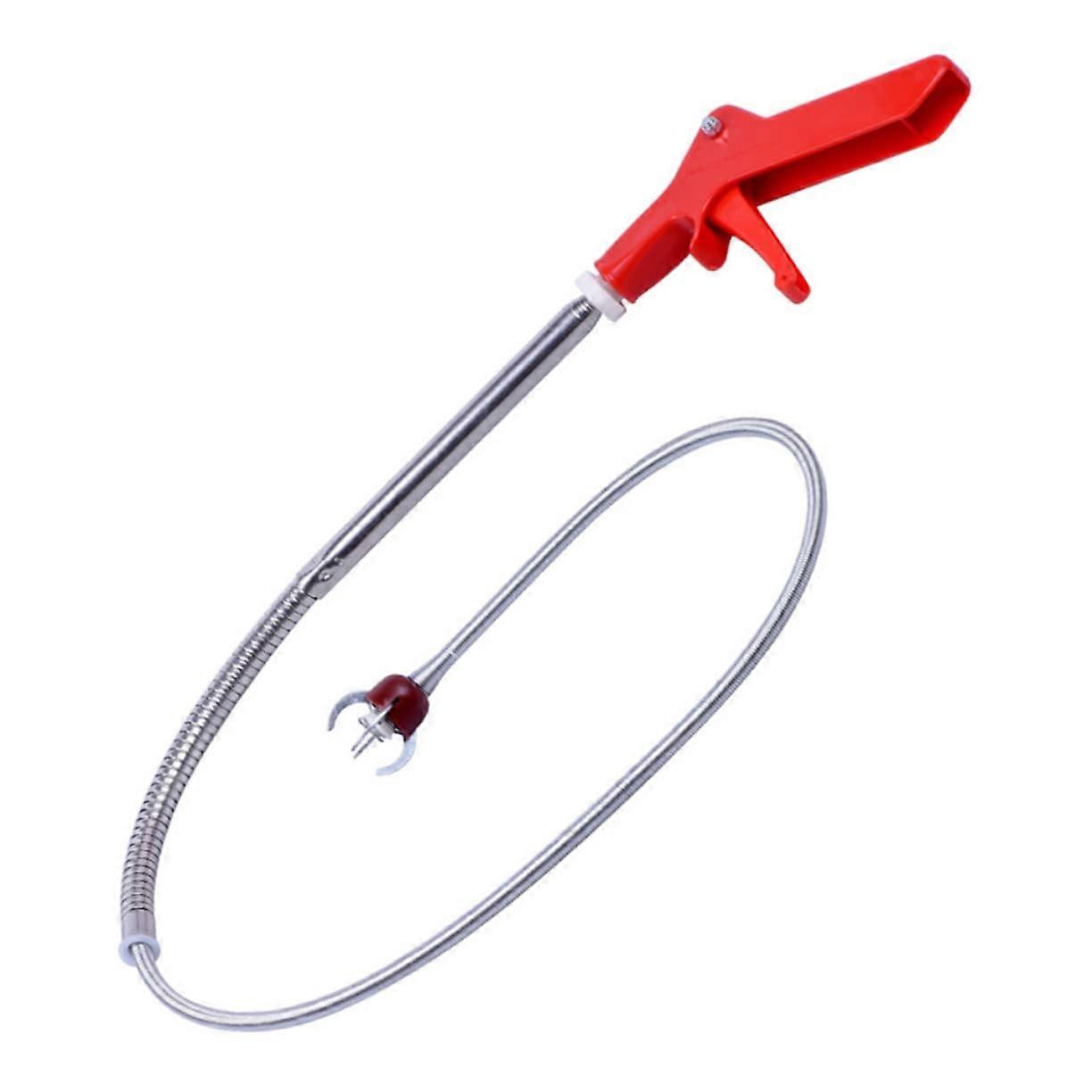 Toilet Cleaning Tool With Multi-Tooth Hook For Unclogging Drains In Bathroom, Kitchen, And WC