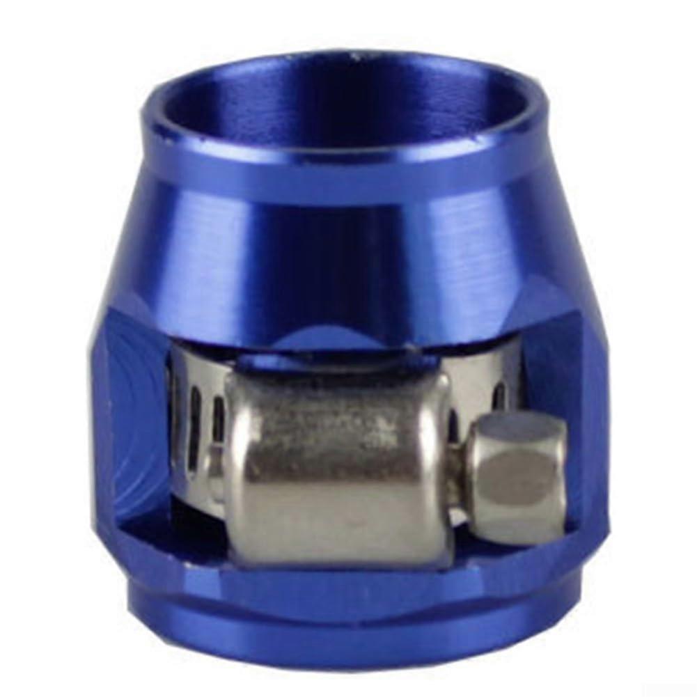 Aluminum Alloy AN4 Oil Finisher Clamps for Reliable Fuel and Water Hose Fitment (Blue)