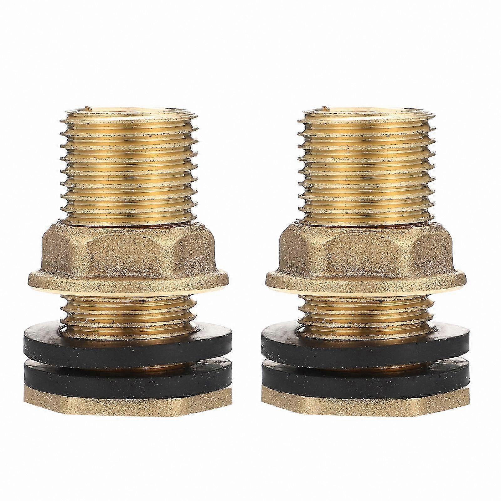 Tankadapter aus Messing, 3/8" Buchse auf 1/2" Außengewinde für Wassertanks, 2er Pack
