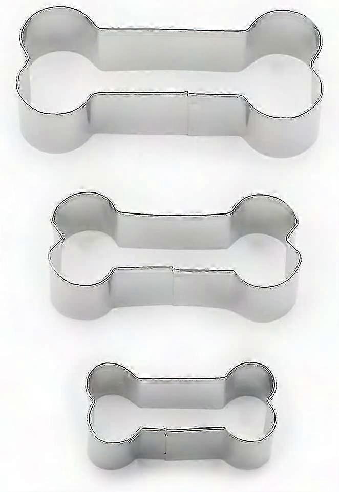 Dog Bone Cookie Cutter Set, rustfritt stål, 3-delt XXF