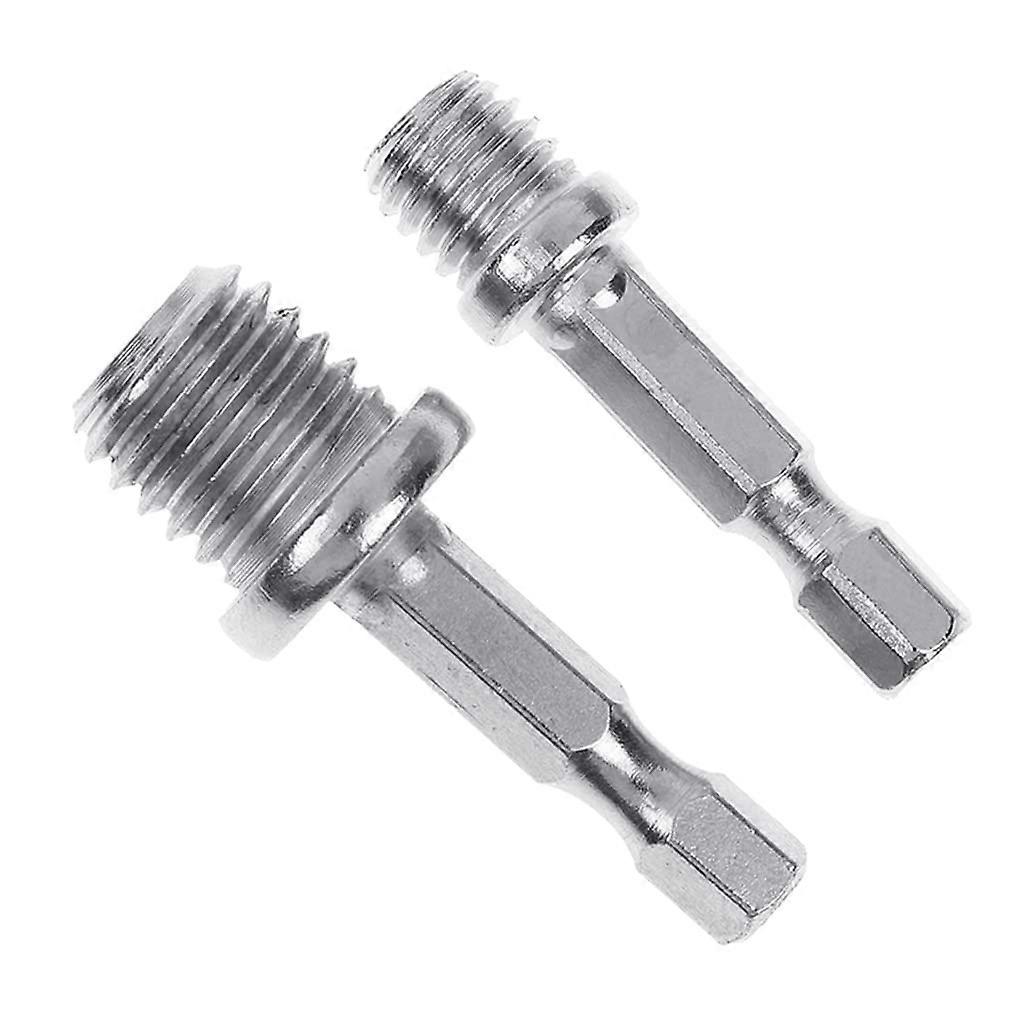 Hexagonal Drill Adapter M14 Set of 2 for Wood Splitting Tool Compatible with Electric Wrench High Torque Conversion