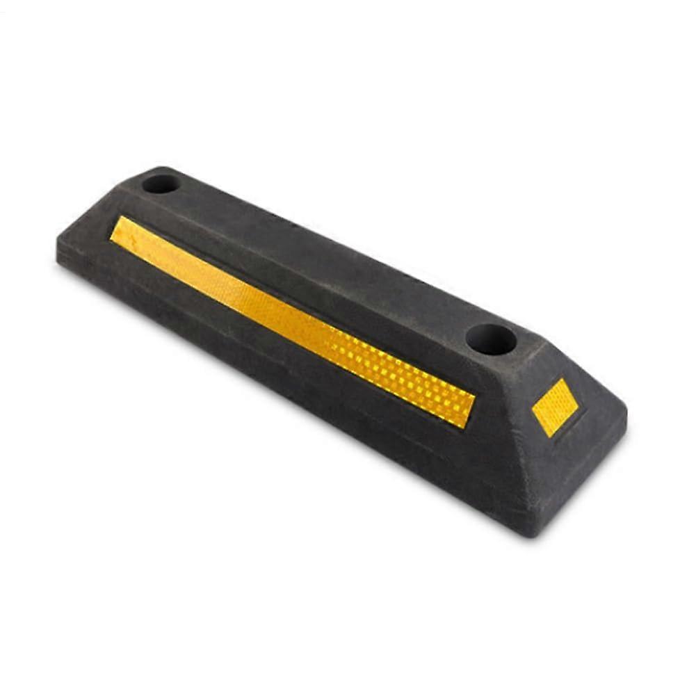 Rubber Wheel Chock Rubber Floor Plug Reflective Safety Parking Bumper