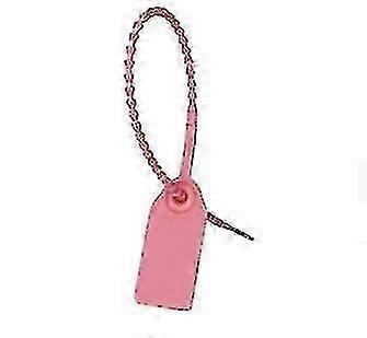 100 Plastic Tamper Evident Seal Cable Ties, Pink