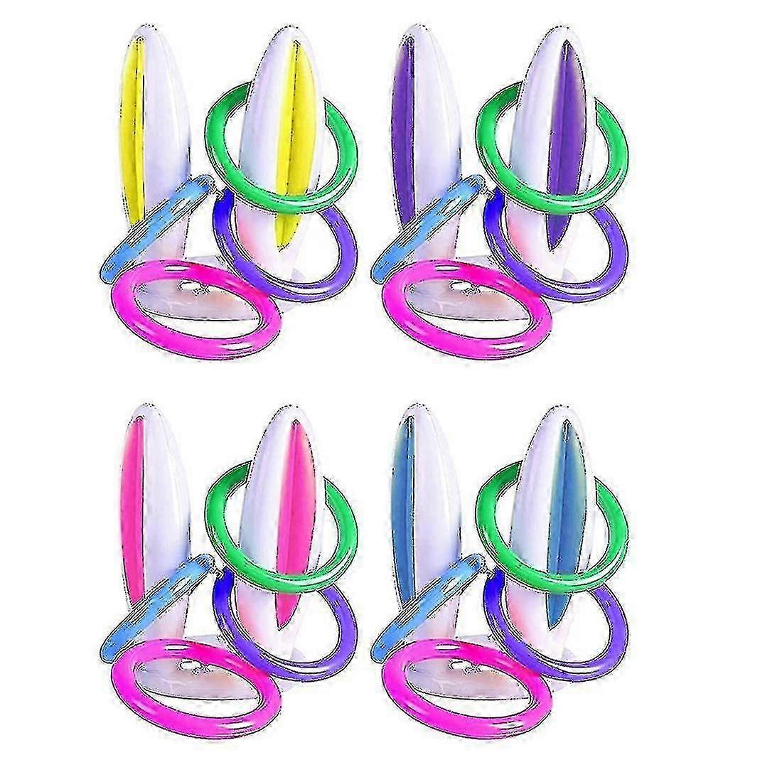 Easter Inflatable Bunny Ring Toss Game 4 Pack,inflatable Toys Gift