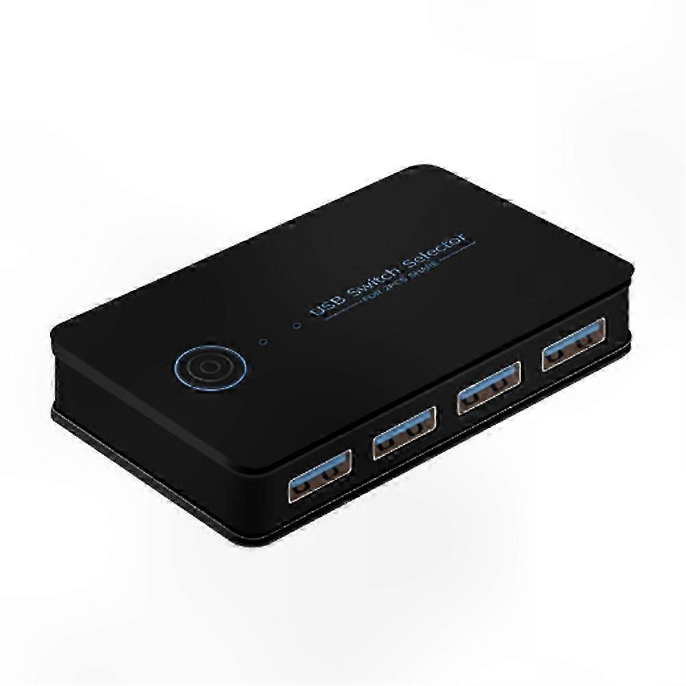 USB 3.0 KVM Switch USB Shared Switcher 2 Inputs 4 Outputs for Laptop PC Keyboard Mouse Printer USB Switch