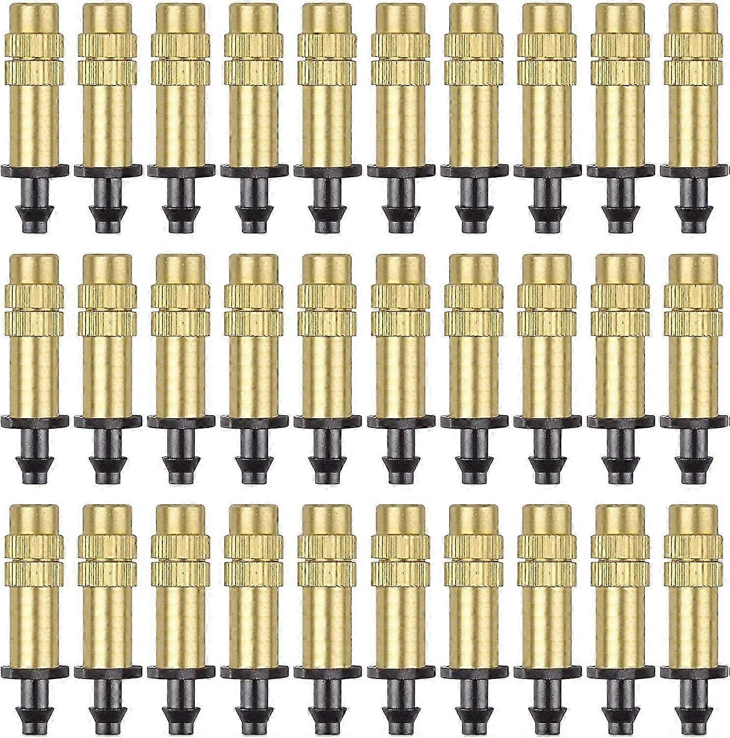 30 Pieces Adjustable Copper Atomizing Nozzle Drip Irrigation Sprayer