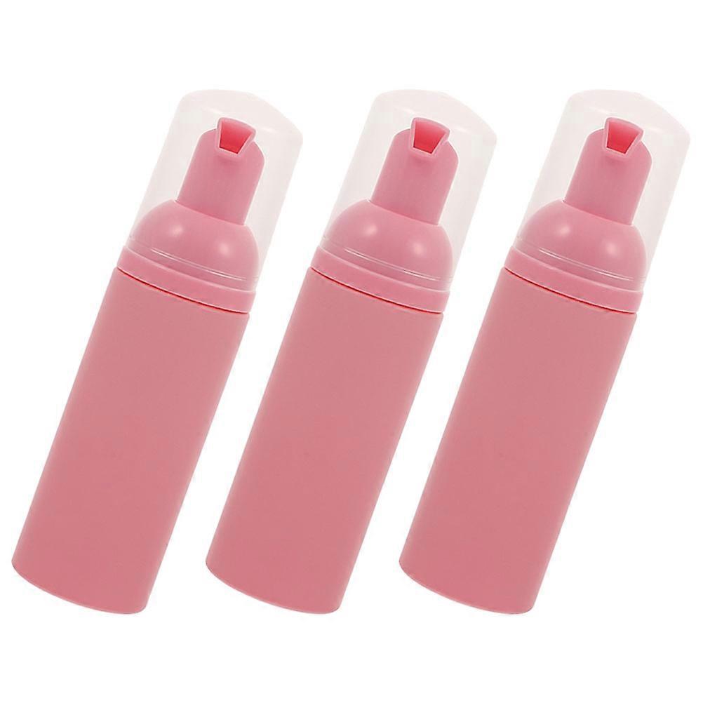 Durable Pink PP Foam Pump Bottles for Holding Hand Soap Shampoo Travel Size 3pcs