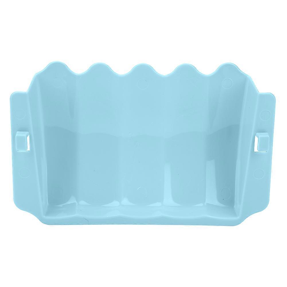 Simple Plastic Grass Feeder Pet Hay Bowl Dish Rack Holder Rabbit Rat(Blue)