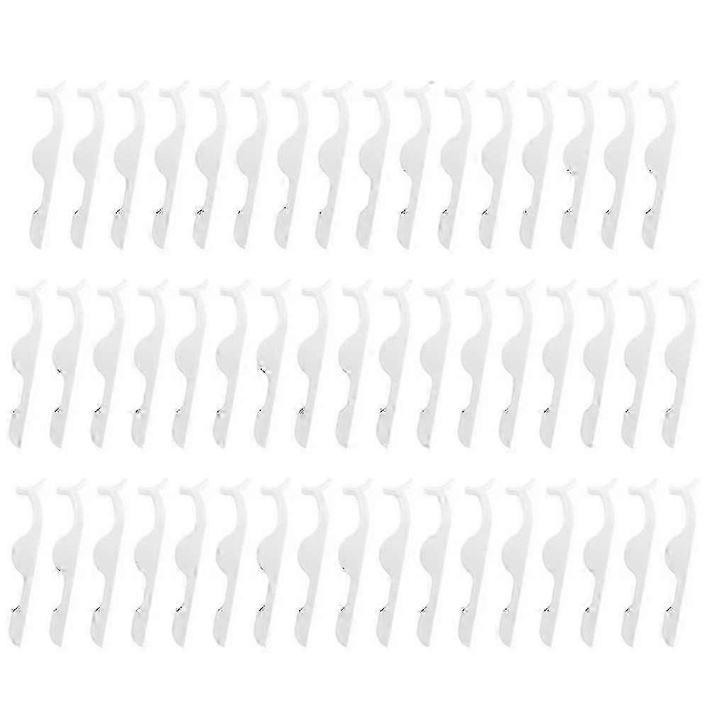 5-50pcs Εργαλείο εφαρμογής ψεύτικων βλεφαρίδων με κλιπ τσιμπιδάκι για μακιγιάζ - Λευκό