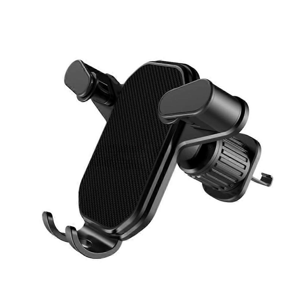 Car Phone Holder Air Vent Mount with Rotation, Adjustable Hook for All Smartphones, Black Color, Universal Compatibility