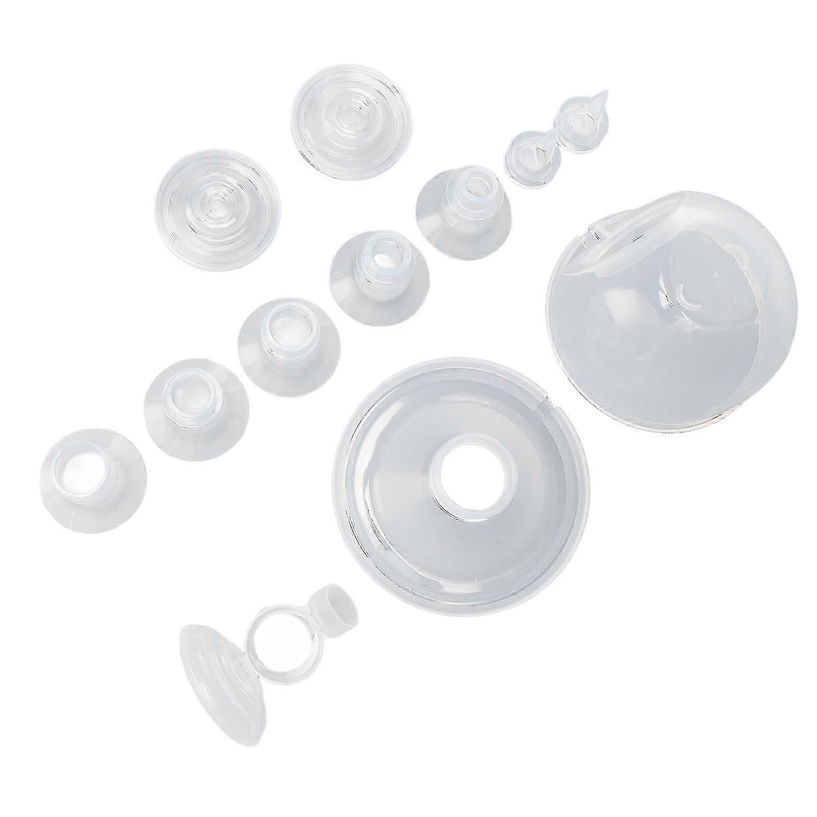 Improved Silicone Pump Parts for Momcozy S9/S10/S12: Complete Set with 27mm Flange, 2 Duckbill Valves & Additional 5 Flanges