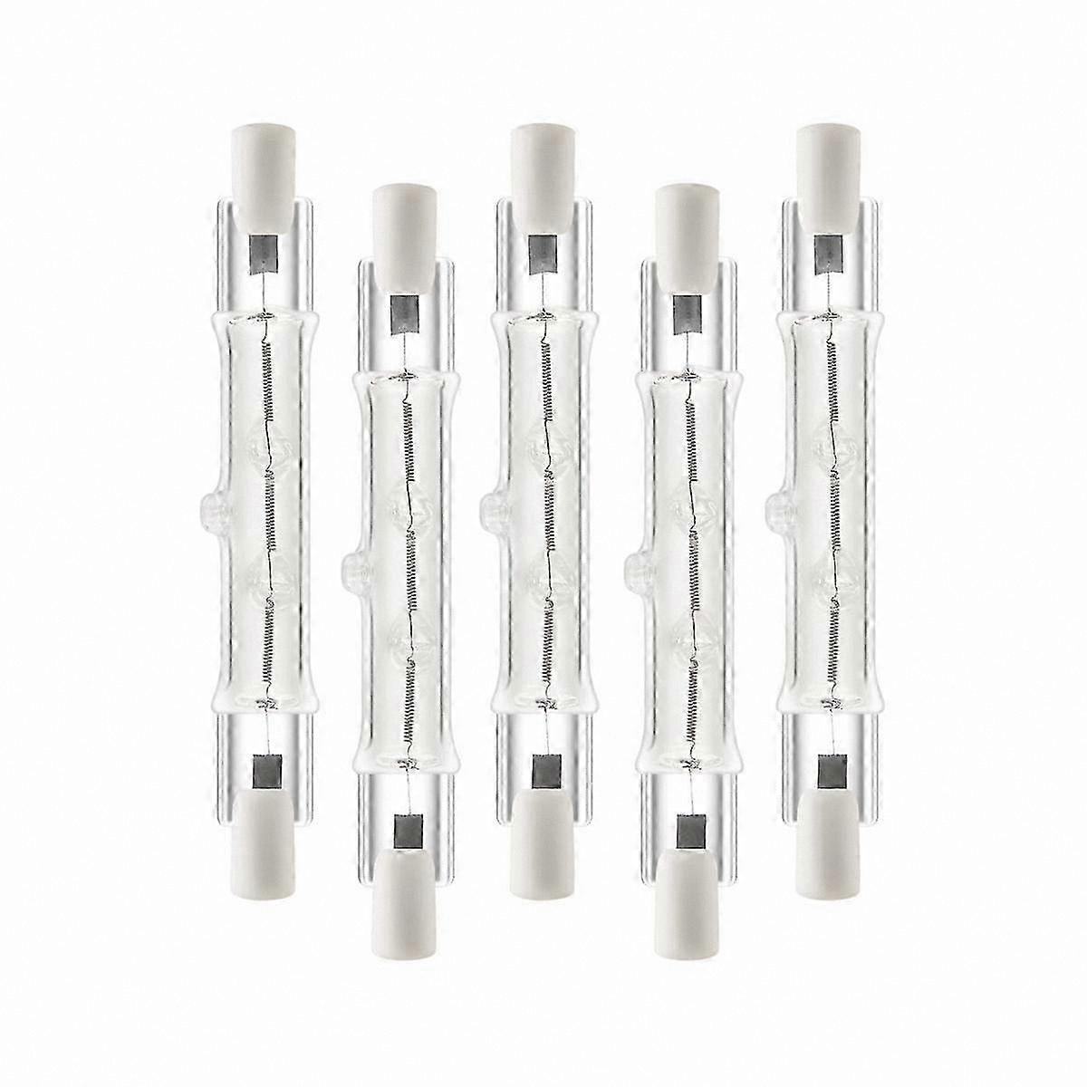 5-Pack R7S 118mm Halogen Linear Bulbs, 300W 230V Dimmable for Work Lighting