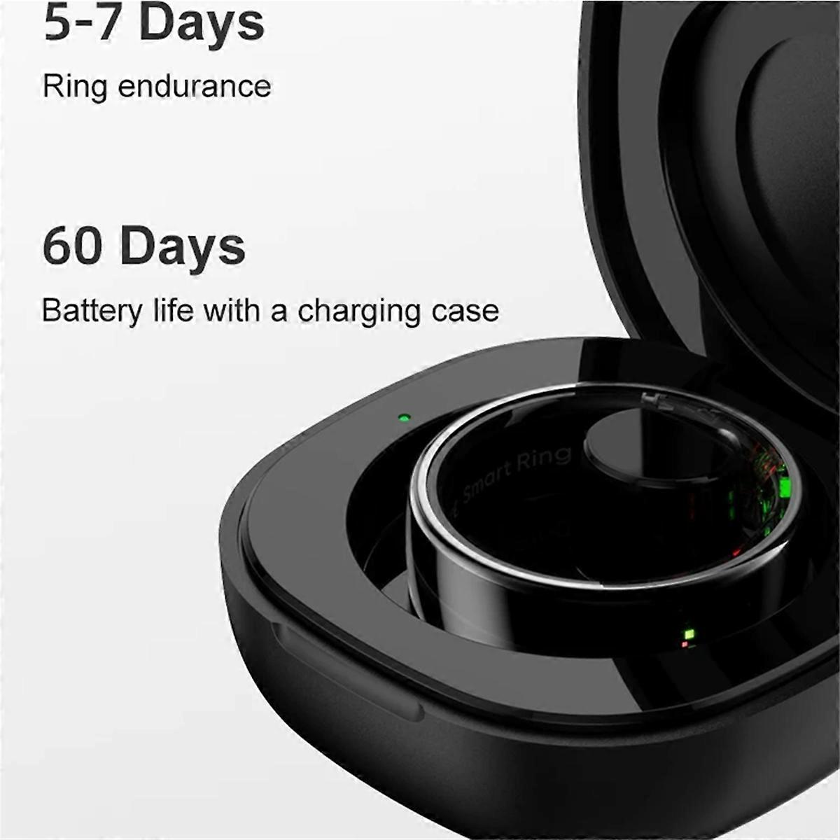R08 Waterproof Smart Ring Unisex, Health Monitor with Touch Function, Smart Ring with Skin Temperature Measurement